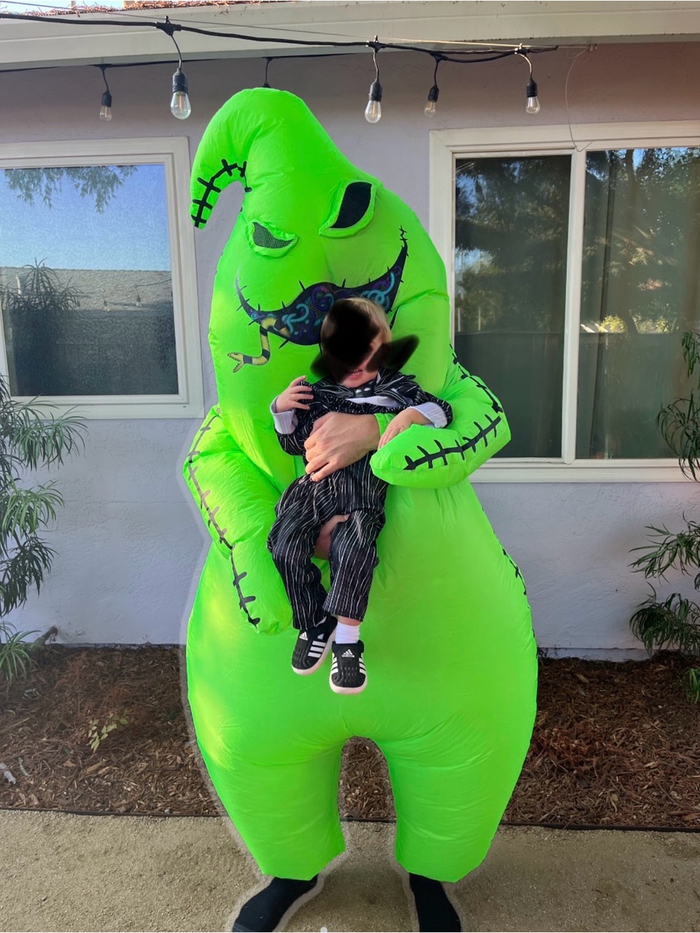 Inflatable Oogie Boogie Costume - Neon Green